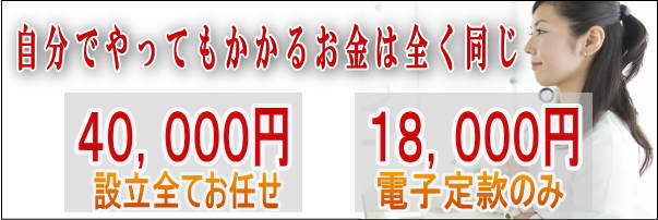 株式会社設立の行政書士報酬